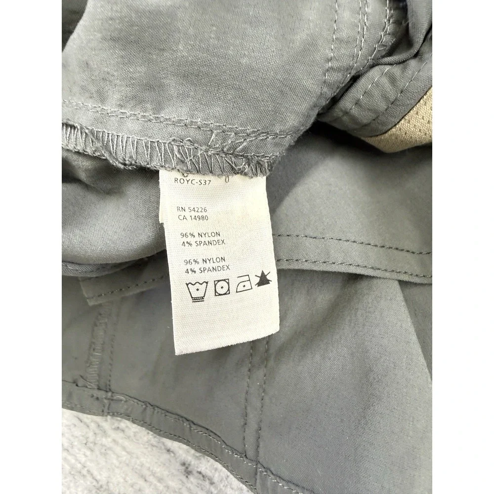 Royal Robbins Discovery Skirt Gray Sz 10 Cargo Pocket Flounce Hem Gorpcore